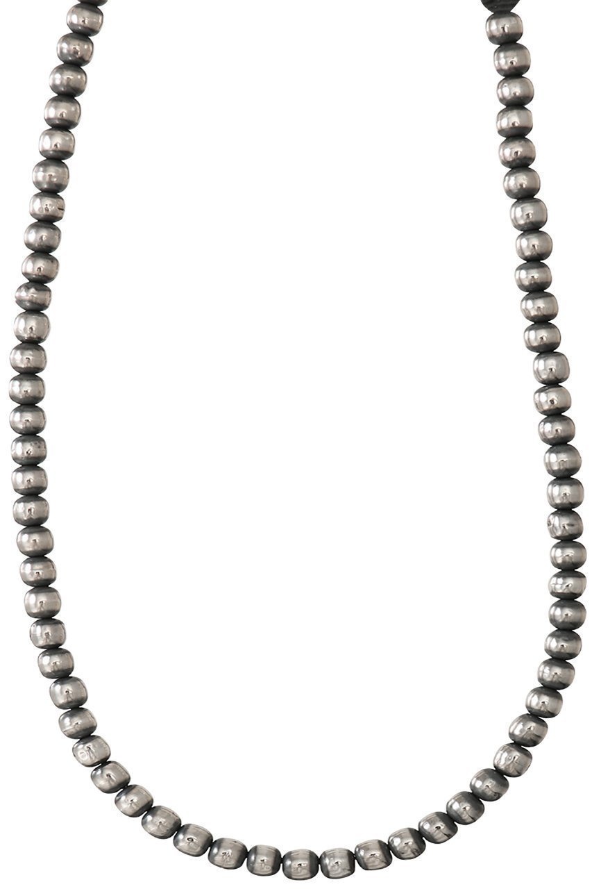 【エリッカ ニコラス ビゲイ/ERICKA NICOLAS BEGAY】の6mm ナバホパール ネックレス(45㎝) インテリア・キッズ・メンズ・レディースファッション・服の通販 founy(ファニー) 　ファッション　Fashion　レディースファッション　Fashion for Women　ジュエリー　Jewelry　ネックレス　Necklaces & Pendants　おすすめ　Recommended / Our Picks　シルバー　Silver, Metallic Silver　ジュエリー　Jewelry, Accessories　ネックレス　Necklace, Pendant Necklace　パール　Pearl, Pearl Accent　プレート　Plate, Dish　定番　Standard, Basic Item　オキシダイズド|ID: prp329100004936766 ipo3291000000037044866