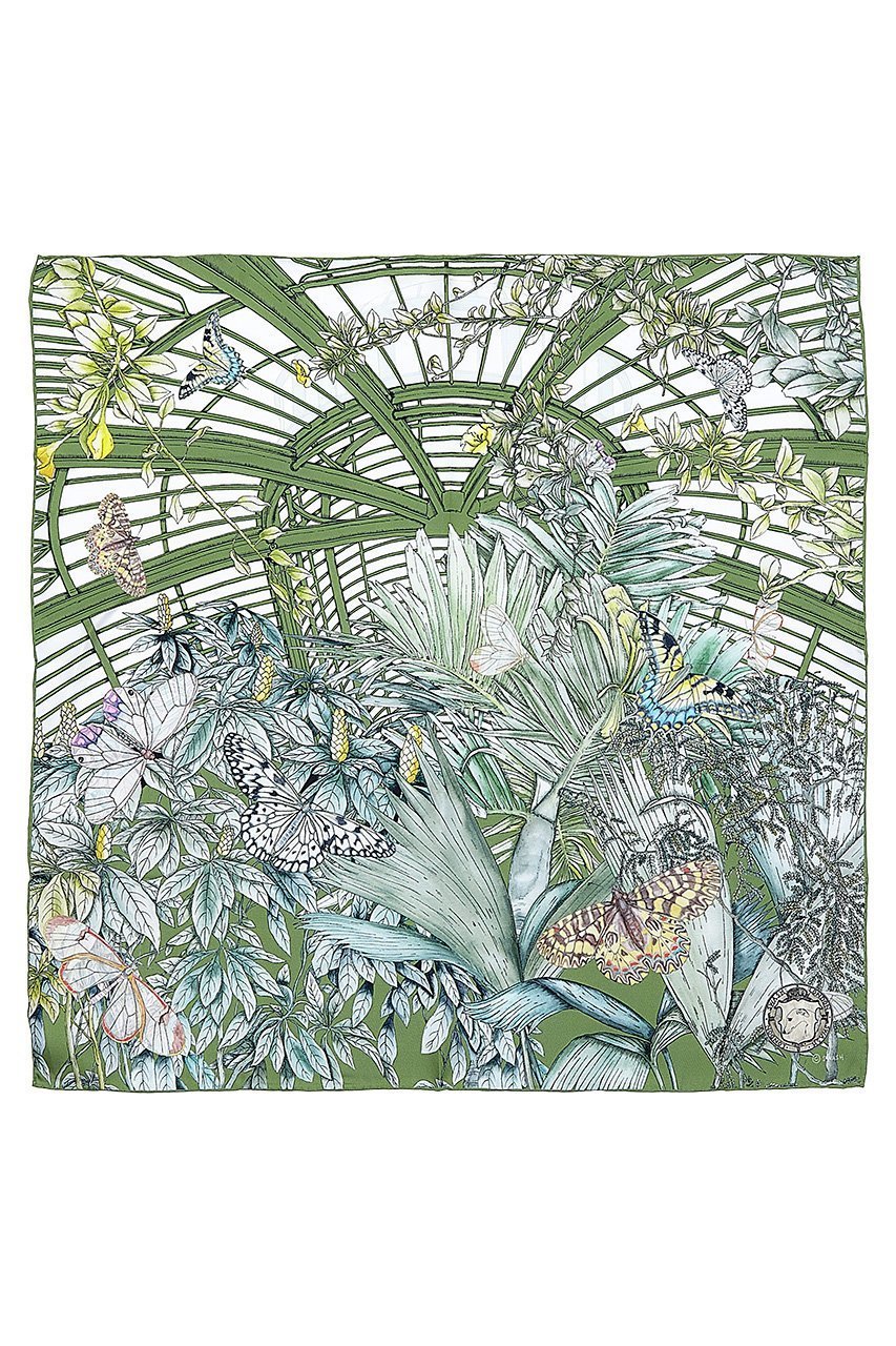 【スウォッシュロンドン/SWASH LONDON】のButterfly Atriumシルクスカーフ 約68cmx約68cm 人気、トレンドファッション・服の通販 founy(ファニー) 　ファッション　Fashion　レディースファッション　Fashion for Women　ストール　Soft & Warm Scarves　マフラー・スヌード / 冬小物の定番　Scarves & Mufflers　シルク　Silk, 100% Silk　スカーフ　Scarf, Neckwear　ストール　Stole, Wrap　マフラー　Scarf, Muffler　モチーフ　Motif, Design Theme　エレガント 上品　Elegant　 other-1|ID: prp329100004936843 ipo3291000000037045437