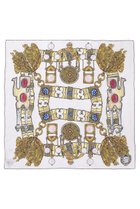 【スウォッシュロンドン/SWASH LONDON】のFiligree Menagerieシルクスカーフ 約88cmx約88cm オフホワイト|ID: prp329100004936844 ipo3291000000037045442