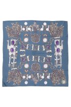 【スウォッシュロンドン/SWASH LONDON】のFiligree Menagerieシルクスカーフ 約88cmx約88cm ダークグリーン|ID: prp329100004936844 ipo3291000000037045443