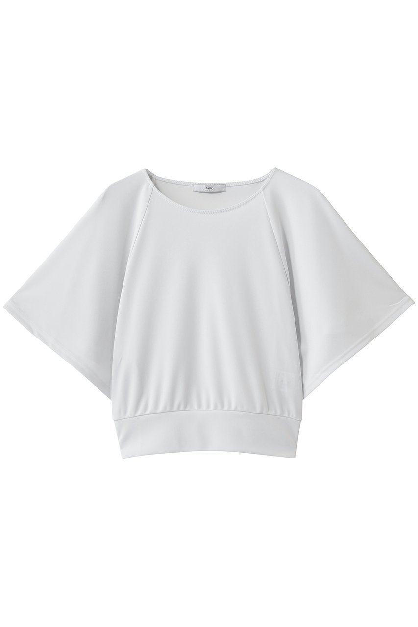 【ジュリエ/Julier】のフロウスムースショートトップス インテリア・キッズ・メンズ・レディースファッション・服の通販 founy(ファニー) 　ファッション　Fashion　レディースファッション　Fashion for Women　トップス・カットソー　Cut & Sew Tops　スポーツウェア　Functional & Stylish Sportswear　スポーツ トップス　Athletic Tops / Workout Tops / Training Shirts　コンパクト　Compact, Small Size　スポーツ　Sports, Activewear　スリーブ　Sleeve, Long Sleeve / Short Sleeve　フィット　Fit, Slim Fit　フェミニン　Feminine, Girly　フレア　Flare, Flared　オフホワイト|ID: prp329100004936913 ipo3291000000037045916