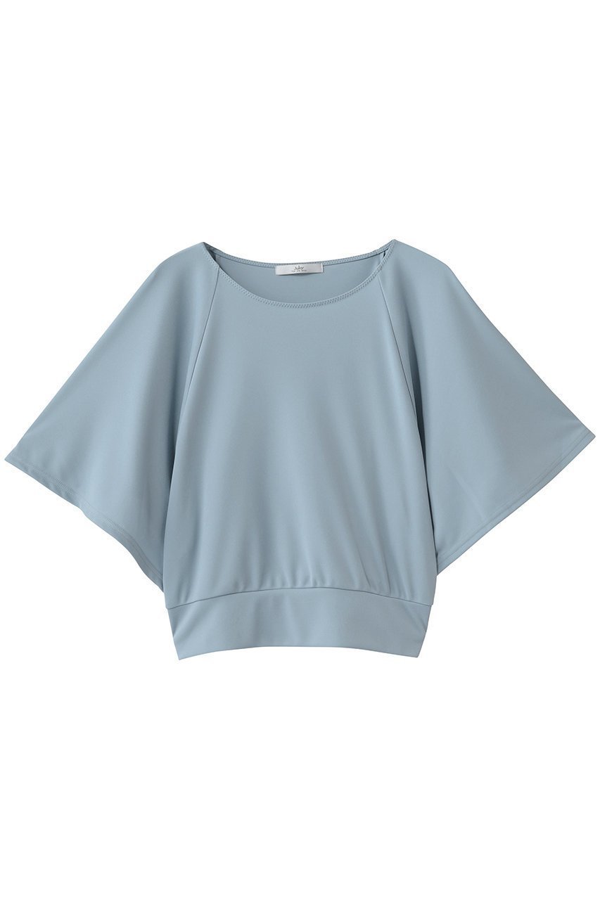 【ジュリエ/Julier】のフロウスムースショートトップス インテリア・キッズ・メンズ・レディースファッション・服の通販 founy(ファニー) 　ファッション　Fashion　レディースファッション　Fashion for Women　トップス・カットソー　Cut & Sew Tops　スポーツウェア　Functional & Stylish Sportswear　スポーツ トップス　Athletic Tops / Workout Tops / Training Shirts　コンパクト　Compact, Small Size　スポーツ　Sports, Activewear　スリーブ　Sleeve, Long Sleeve / Short Sleeve　フィット　Fit, Slim Fit　フェミニン　Feminine, Girly　フレア　Flare, Flared　ブルー|ID: prp329100004936913 ipo3291000000037045917