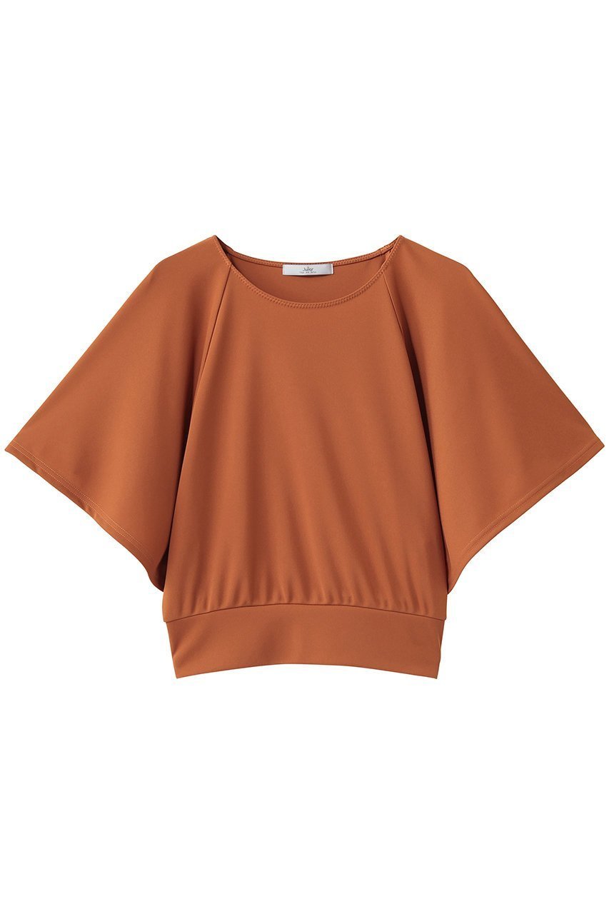 【ジュリエ/Julier】のフロウスムースショートトップス インテリア・キッズ・メンズ・レディースファッション・服の通販 founy(ファニー) 　ファッション　Fashion　レディースファッション　Fashion for Women　トップス・カットソー　Cut & Sew Tops　スポーツウェア　Functional & Stylish Sportswear　スポーツ トップス　Athletic Tops / Workout Tops / Training Shirts　コンパクト　Compact, Small Size　スポーツ　Sports, Activewear　スリーブ　Sleeve, Long Sleeve / Short Sleeve　フィット　Fit, Slim Fit　フェミニン　Feminine, Girly　フレア　Flare, Flared　レンガ|ID: prp329100004936913 ipo3291000000037045918