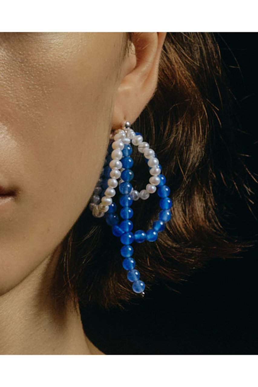 【イリスフォーセブン/IRIS 47】のfabiana blue agate ピアス 人気、トレンドファッション・服の通販 founy(ファニー) 　ファッション　Fashion　レディースファッション　Fashion for Women　ジュエリー　Jewelry　ファッションリング　Fashion Rings　イヤリング・フープ・ドロップタイプ　Hoop, Drop & Clip Earrings　イヤリング　Earrings　シルバー　Silver, Metallic Silver　パール　Pearl, Pearl Accent　フープ　Hoop, Hoop Earrings　再入荷　Restock / Back in Stock　other-2|ID: prp329100004937006 ipo3291000000037046483