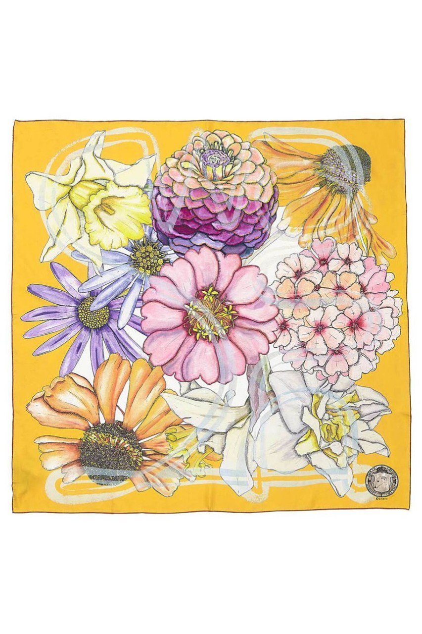 【スウォッシュロンドン/SWASH LONDON】のShowboat Floraシルクスカーフ 約88cmx約88cm インテリア・キッズ・メンズ・レディースファッション・服の通販 founy(ファニー) 　ファッション　Fashion　レディースファッション　Fashion for Women　ストール　Soft & Warm Scarves　マフラー・スヌード / 冬小物の定番　Scarves & Mufflers　シルク　Silk, 100% Silk　スカーフ　Scarf, Neckwear　ストール　Stole, Wrap　マフラー　Scarf, Muffler　モチーフ　Motif, Design Theme　エレガント 上品　Elegant　新作・新入荷　New Arrivals / New In　ライトオレンジ|ID: prp329100004937010 ipo3291000000037046503