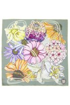 【スウォッシュロンドン/SWASH LONDON】のShowboat Floraシルクスカーフ 約88cmx約88cm ミントグリーン|ID: prp329100004937010 ipo3291000000037046504