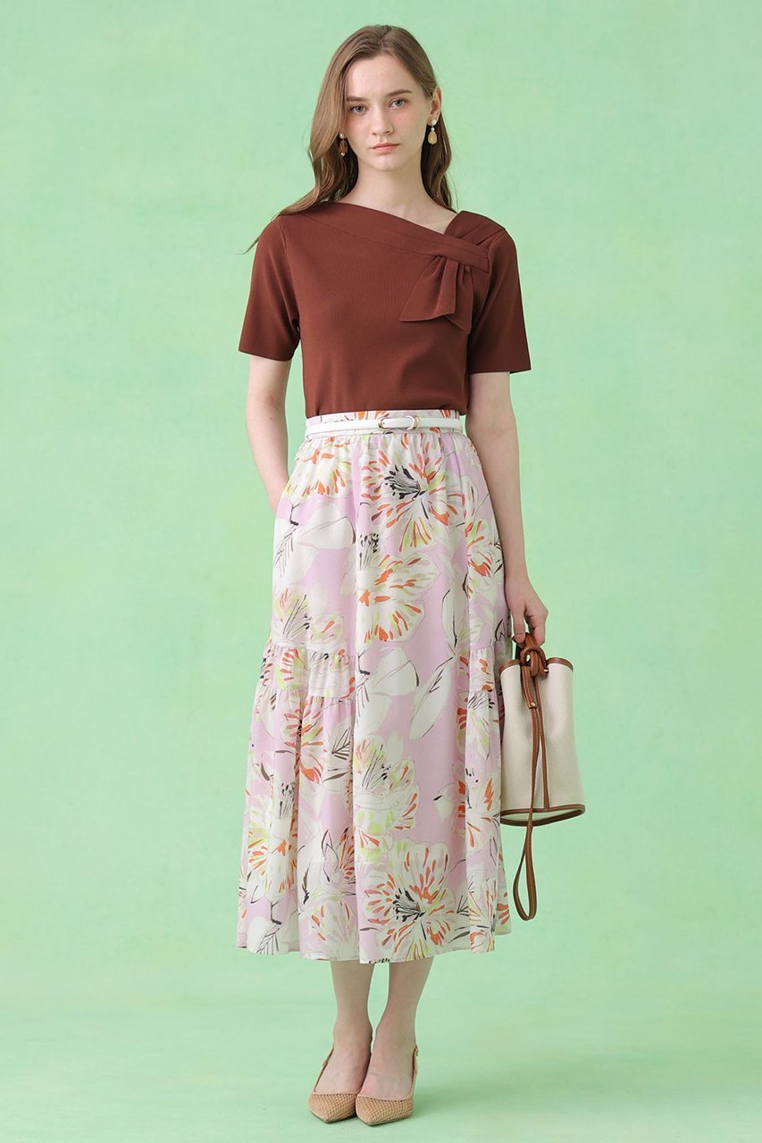 【アナイ/ANAYI】のアシンメトリクリボン プルオーバー 人気、トレンドファッション・服の通販 founy(ファニー) 　ファッション　Fashion　レディースファッション　Fashion for Women　トップス・カットソー　Cut & Sew Tops　ニット　Knit Tops & Sweaters　カジュアルプルオーバー・ニットトップス　Pullovers & Knit Tops / Casual Pullovers　アシンメトリー　Asymmetrical Style　ストレッチ　Stretch, Stretchy Fabric　デコルテ　Décolleté, Neckline　トレンド　Trend, Trending Now　リボン　Ribbon, Bow　新作・新入荷　New Arrivals / New In　other-5|ID: prp329100004937038 ipo3291000000037046753