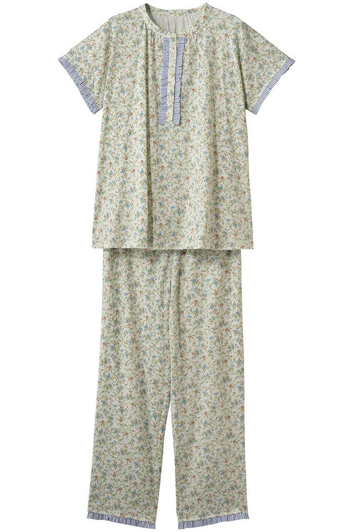 【キッドブルー/KID BLUE】の26リトルフラワーPtパジャマ インテリア・キッズ・メンズ・レディースファッション・服の通販 founy(ファニー) https://founy.com/ ファッション Fashion レディースファッション Fashion for Women トップス・カットソー Cut & Sew Tops パジャマ Pajamas, Sleepwear フラワー Flower, Floral フリル Frill, Ruffle プリント Print, Printed Pattern リラックス Relax, Relaxed Fit 新作・新入荷 New Arrivals / New In |ID: prp329100004937075 ipo3291000000037046979