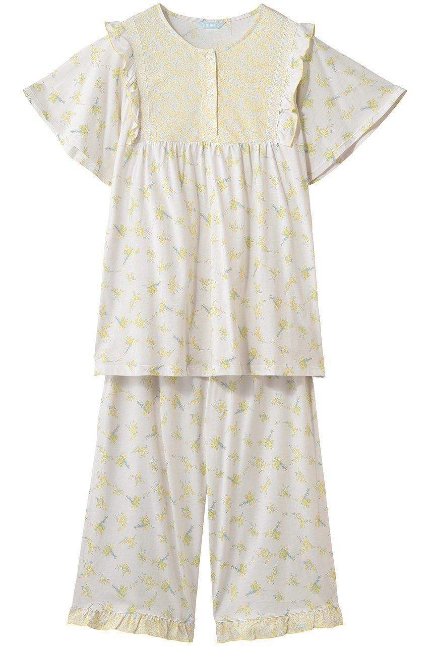 【キッドブルー/KID BLUE】の26ブリティッシュブーケNパジャマ インテリア・キッズ・メンズ・レディースファッション・服の通販 founy(ファニー) 　ファッション　Fashion　レディースファッション　Fashion for Women　トップス・カットソー　Cut & Sew Tops　なめらか　Smooth, Silky Texture　パジャマ　Pajamas, Sleepwear　新作・新入荷　New Arrivals / New In　春　Spring　イエロー|ID: prp329100004937077 ipo3291000000037046997