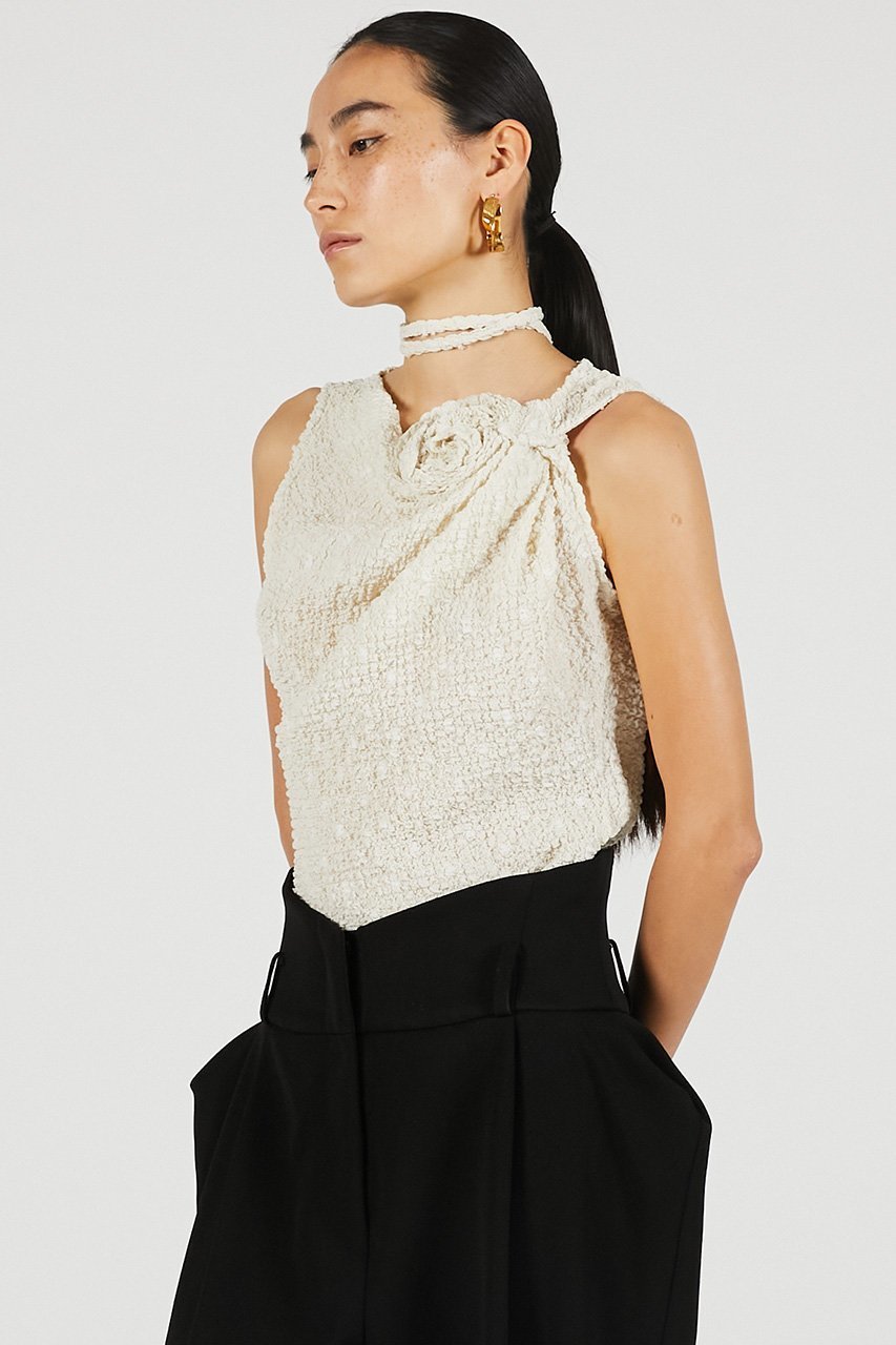 【プランク プロジェクト/PRANK PROJECT】のモチーフトップス / Rose Motif Ripple Top 人気、トレンドファッション・服の通販 founy(ファニー) 　ファッション　Fashion　レディースファッション　Fashion for Women　トップス・カットソー　Cut & Sew Tops　シャツ・ブラウス・オフィスカジュアル　Elegant Blouses & Button-Ups　ロングTシャツ・Tシャツ　Longline T-Shirts & Tees　カットソー・ベーシックTシャツ　Cut-and-Sewn Tops / Stretch Tees & Basics　ショート　Short, Short Length　スラックス　Slacks, Dress Pants　スリーブ　Sleeve, Long Sleeve / Short Sleeve　チョーカー　Tulle, Mesh Fabric　デニム　Denim, Jeans Material　フィット　Fit, Slim Fit　フロント　Front, Front Design　モチーフ　Motif, Design Theme　ローズ　Rose, Rose Motif　新作・新入荷　New Arrivals / New In　other-3|ID: prp329100004937169 ipo3291000000037047598