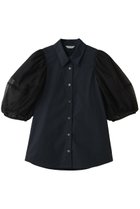 【クラネ/CLANE】のTULLE LAYERED SLEEVE SHIRTS NAVY|ID: prp329100004937186 ipo3291000000037047737
