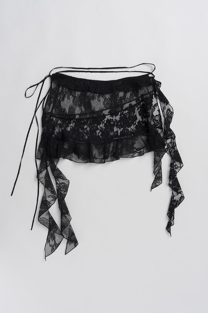 【プランク プロジェクト/PRANK PROJECT】のレースラップスカート / Lace Wrap Skirt インテリア・キッズ・メンズ・レディースファッション・服の通販 founy(ファニー) 　ファッション　Fashion　レディースファッション　Fashion for Women　スカート　Skirts　ロングスカート　Long Skirts / Maxi & Midi Skirts　コンビ　Combo, Combination Style　シンプル　Simple, Minimal　ラッフル　Ruffle, Frill　ラップ　Wrap, Wrap Design　レース　Lace, Lace Fabric　ロング　Long, Long-Length　夏　Summer　新作・新入荷　New Arrivals / New In　BLK(ブラック)|ID: prp329100004937199 ipo3291000000037047823