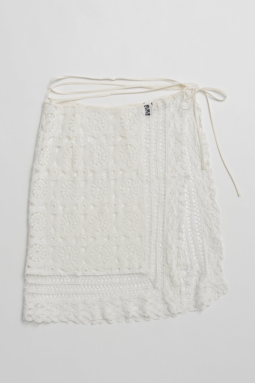 【プランク プロジェクト/PRANK PROJECT】のサークルレースラップスカート / Circle Lace Wrap Skirt インテリア・キッズ・メンズ・レディースファッション・服の通販 founy(ファニー) 　ファッション　Fashion　レディースファッション　Fashion for Women　スカート　Skirts　ロングスカート　Long Skirts / Maxi & Midi Skirts　おすすめ　Recommended / Our Picks　クラシカル　Classical, Vintage-Inspired　サークル　Circle, Round Design　デニム　Denim, Jeans Material　モチーフ　Motif, Design Theme　ラップ　Wrap, Wrap Design　レース　Lace, Lace Fabric　ロング　Long, Long-Length　夏　Summer　新作・新入荷　New Arrivals / New In　WHT(ホワイト)|ID: prp329100004937200 ipo3291000000037047834