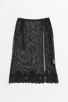 【プランク プロジェクト/PRANK PROJECT】のメッシュレースラップスカート / Mesh Lace Wrap Skirt BLK(ブラック)|ID: prp329100004937202 ipo3291000000037047849