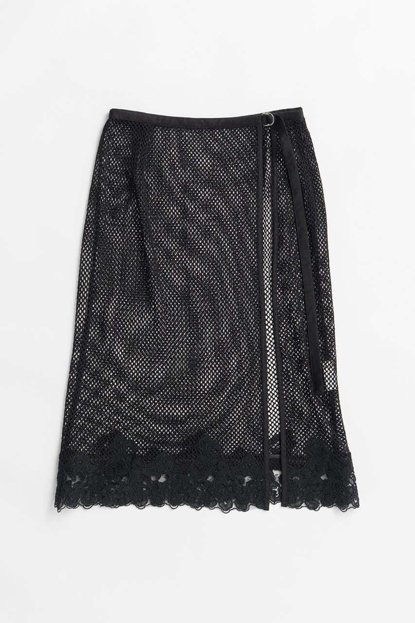【プランク プロジェクト/PRANK PROJECT】のメッシュレースラップスカート / Mesh Lace Wrap Skirt インテリア・キッズ・メンズ・レディースファッション・服の通販 founy(ファニー) 　ファッション　Fashion　レディースファッション　Fashion for Women　スカート　Skirts　ロングスカート　Long Skirts / Maxi & Midi Skirts　エレガント 上品　Elegant　スポーティ　Sporty, Casual Athletic　タイトスカート　Pencil Skirt, Tight Skirt　テクスチャー　Texture, Textured Fabric　バランス　Balance, Style Balance　メタル　Metal, Metal Parts　メッシュ　Mesh, Net Fabric　レース　Lace, Lace Fabric　ロング　Long, Long-Length　新作・新入荷　New Arrivals / New In　BLK(ブラック)|ID: prp329100004937202 ipo3291000000037047849
