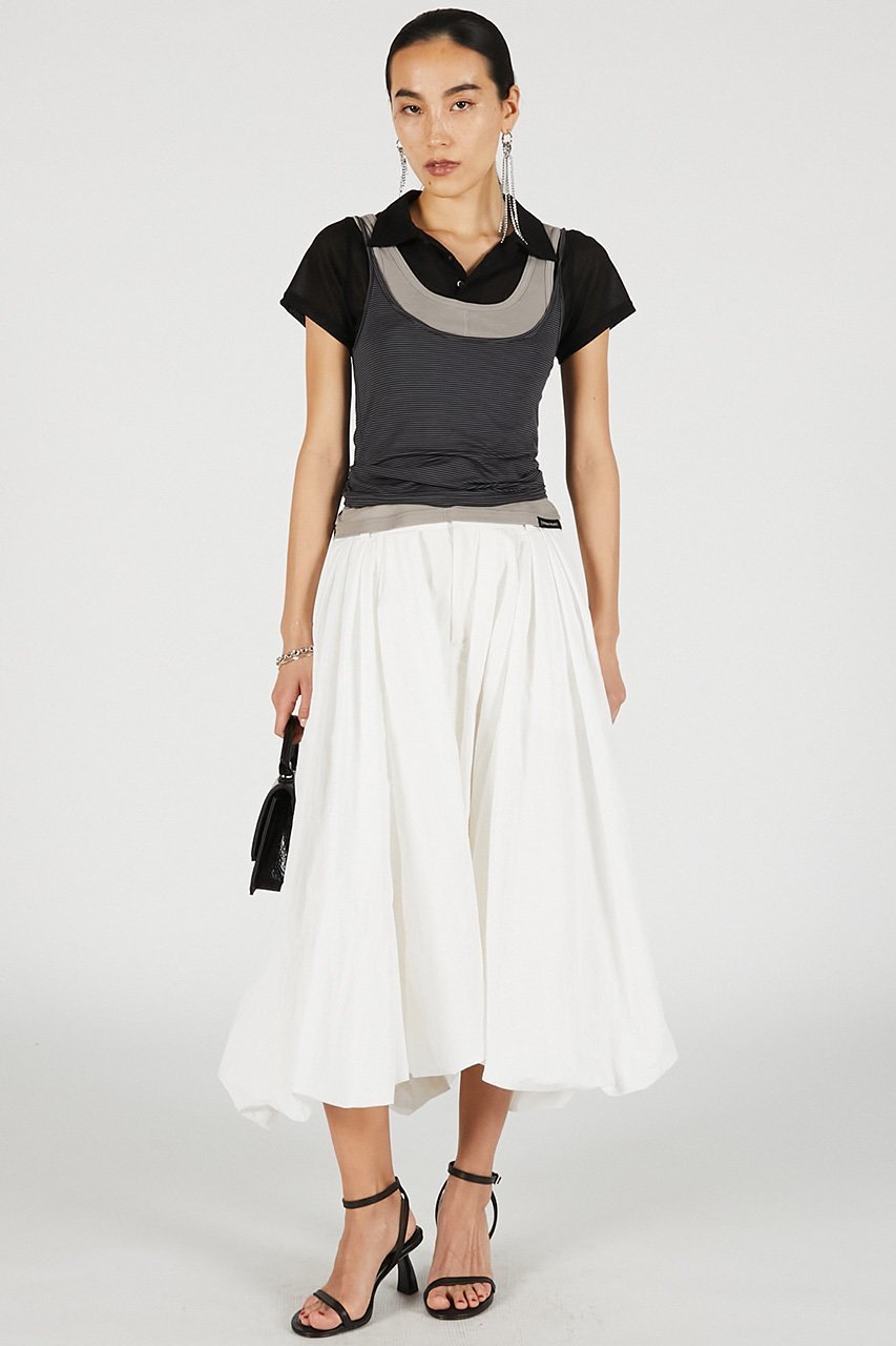 【プランク プロジェクト/PRANK PROJECT】のボリュームバルーンミディスカート / Volume Balloon Midi Skirt 人気、トレンドファッション・服の通販 founy(ファニー) 　ファッション　Fashion　レディースファッション　Fashion for Women　スカート　Skirts　ロングスカート　Long Skirts / Maxi & Midi Skirts　エレガント 上品　Elegant　グラフィック　Graphic, Graphic Design　サンダル　Sandals, Summer Shoes　タフタ　Taffeta, Structured Fabric　バルーン　Balloon, Balloon Silhouette　ピーチ　Peach, Soft Touch　フラット　Flat, Flat Shoes　ロング　Long, Long-Length　新作・新入荷　New Arrivals / New In　軽量　Lightweight, Ultra Light　other-3|ID: prp329100004937203 ipo3291000000037047862