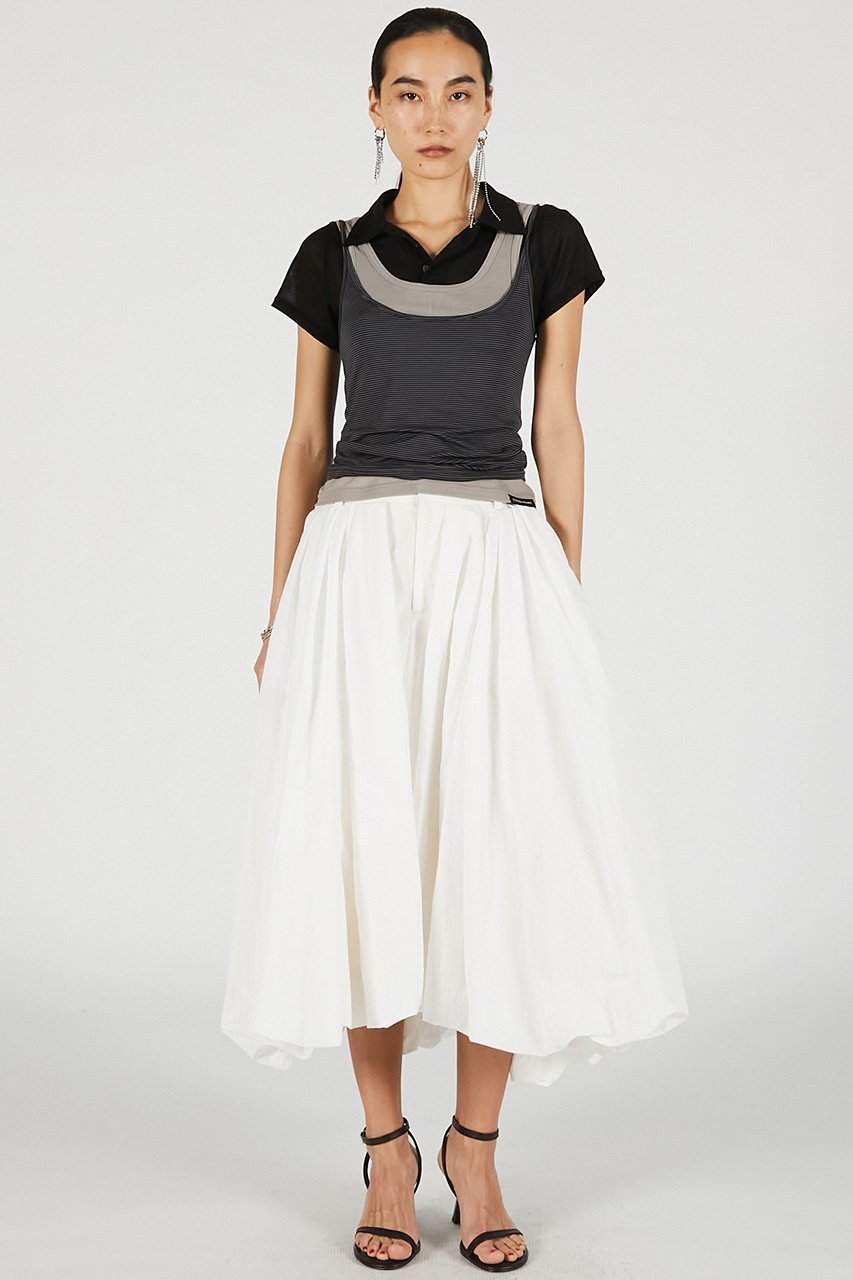 【プランク プロジェクト/PRANK PROJECT】のボリュームバルーンミディスカート / Volume Balloon Midi Skirt 人気、トレンドファッション・服の通販 founy(ファニー) 　ファッション　Fashion　レディースファッション　Fashion for Women　スカート　Skirts　ロングスカート　Long Skirts / Maxi & Midi Skirts　エレガント 上品　Elegant　グラフィック　Graphic, Graphic Design　サンダル　Sandals, Summer Shoes　タフタ　Taffeta, Structured Fabric　バルーン　Balloon, Balloon Silhouette　ピーチ　Peach, Soft Touch　フラット　Flat, Flat Shoes　ロング　Long, Long-Length　新作・新入荷　New Arrivals / New In　軽量　Lightweight, Ultra Light　other-4|ID: prp329100004937203 ipo3291000000037047863