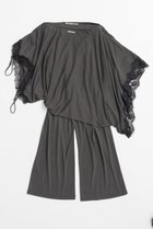 【プランク プロジェクト/PRANK PROJECT】の横向きレースワンピースパンツ / Slip Dress Layered Pants C.GRY(チャコールグレー)|ID: prp329100004937204 ipo3291000000037047869