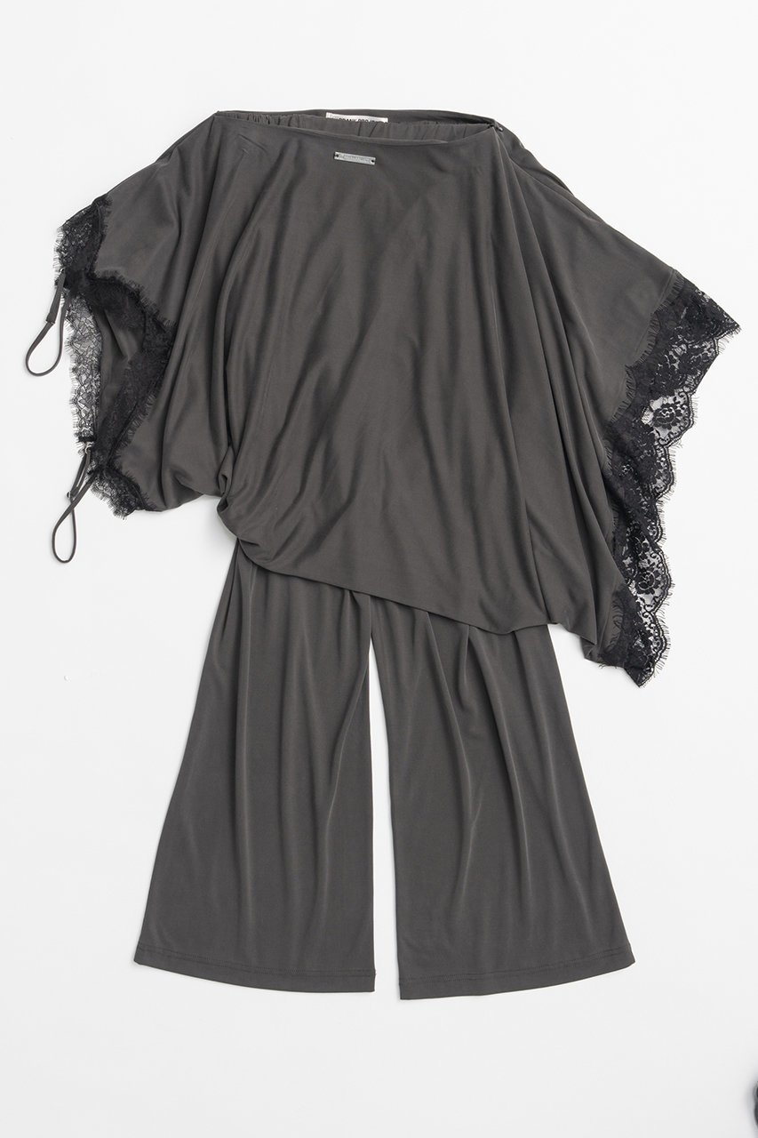 【プランク プロジェクト/PRANK PROJECT】の横向きレースワンピースパンツ / Slip Dress Layered Pants インテリア・キッズ・メンズ・レディースファッション・服の通販 founy(ファニー) 　ファッション　Fashion　レディースファッション　Fashion for Women　パンツ　Pants & Trousers　キュプラ　Cupro, Eco Fabric　ドレス　Dress, One-Piece　レース　Lace, Lace Fabric　エレガント 上品　Elegant　新作・新入荷　New Arrivals / New In　C.GRY(チャコールグレー)|ID: prp329100004937204 ipo3291000000037047869