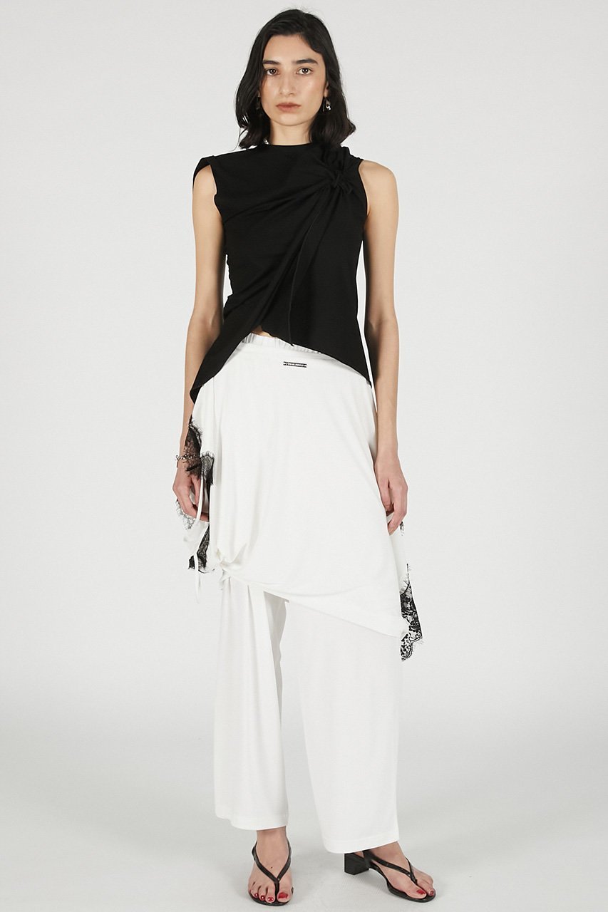 【プランク プロジェクト/PRANK PROJECT】の横向きレースワンピースパンツ / Slip Dress Layered Pants 人気、トレンドファッション・服の通販 founy(ファニー) 　ファッション　Fashion　レディースファッション　Fashion for Women　パンツ　Pants & Trousers　キュプラ　Cupro, Eco Fabric　ドレス　Dress, One-Piece　レース　Lace, Lace Fabric　エレガント 上品　Elegant　新作・新入荷　New Arrivals / New In　other-8|ID: prp329100004937204 ipo3291000000037047877