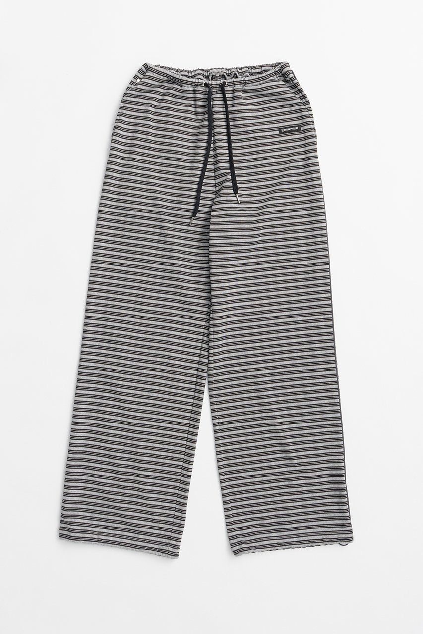 【プランク プロジェクト/PRANK PROJECT】のボーダーイージーパンツ / Border Easy Pants インテリア・キッズ・メンズ・レディースファッション・服の通販 founy(ファニー) 　ファッション　Fashion　レディースファッション　Fashion for Women　パンツ　Pants & Trousers　サンダル　Sandals, Summer Shoes　ストレート　Straight, Straight Cut　セットアップ　Set-Up, Coordinated Outfit　トレンド　Trend, Trending Now　ドローコード　Drawcord, Drawstring Cord　ヌーディ　Nude, Nude Tone　ボーダー　Border, Stripe　モノトーン　Monotone, Black and White　新作・新入荷　New Arrivals / New In　GRY(グレー)|ID: prp329100004937206 ipo3291000000037047891