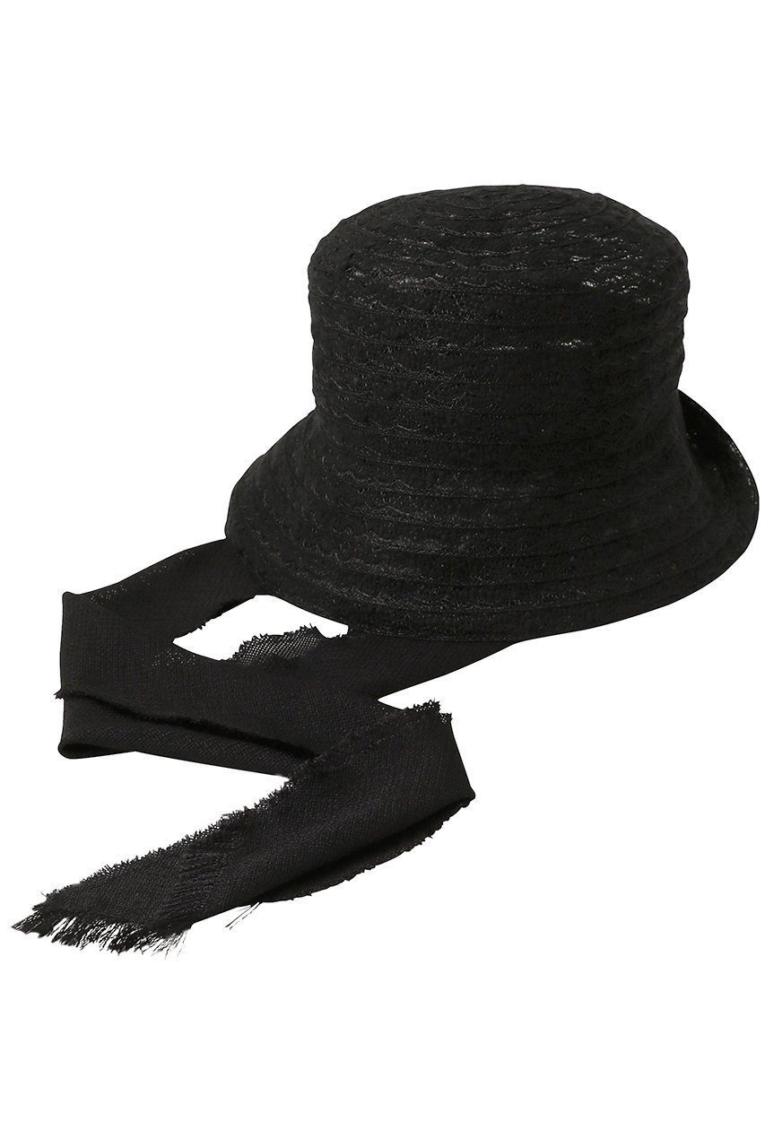 【エリオポール/heliopole】の【La Maison de Lyllis】CLOCHE SCARFハット インテリア・キッズ・メンズ・レディースファッション・服の通販 founy(ファニー) 　ファッション　Fashion　レディースファッション　Fashion for Women　キャップ&ハット　Hats & Caps　クロシェ　Crochet, Knitted Lace　スカーフ　Scarf, Neckwear　デニム　Denim, Jeans Material　フェミニン　Feminine, Girly　リボン　Ribbon, Bow　帽子　Hat, Headwear　新作・新入荷　New Arrivals / New In　ブラック|ID: prp329100004937223 ipo3291000000037047998