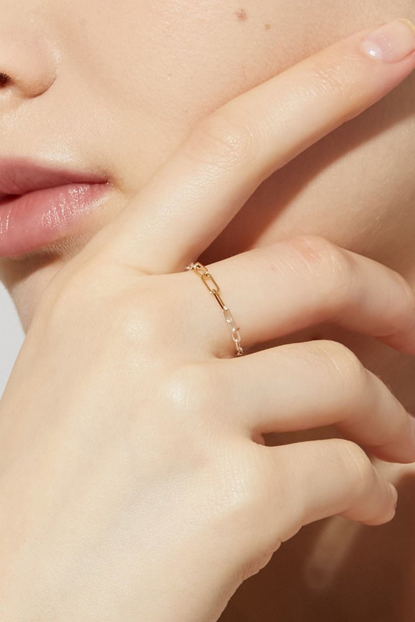 【アルティーダ ウード/ARTIDA OUD】のbasic K18 シルバーコンビ チェーン リング 人気、トレンドファッション・服の通販 founy(ファニー) 　ファッション　Fashion　レディースファッション　Fashion for Women　ジュエリー　Jewelry　ファッションリング　Fashion Rings　コンビ　Combo, Combination Style　シルバー　Silver, Metallic Silver　チェーン　Chain, Chain Strap　モダン　Modern, Contemporary　再入荷　Restock / Back in Stock　other-2|ID: prp329100004937229 ipo3291000000037048042