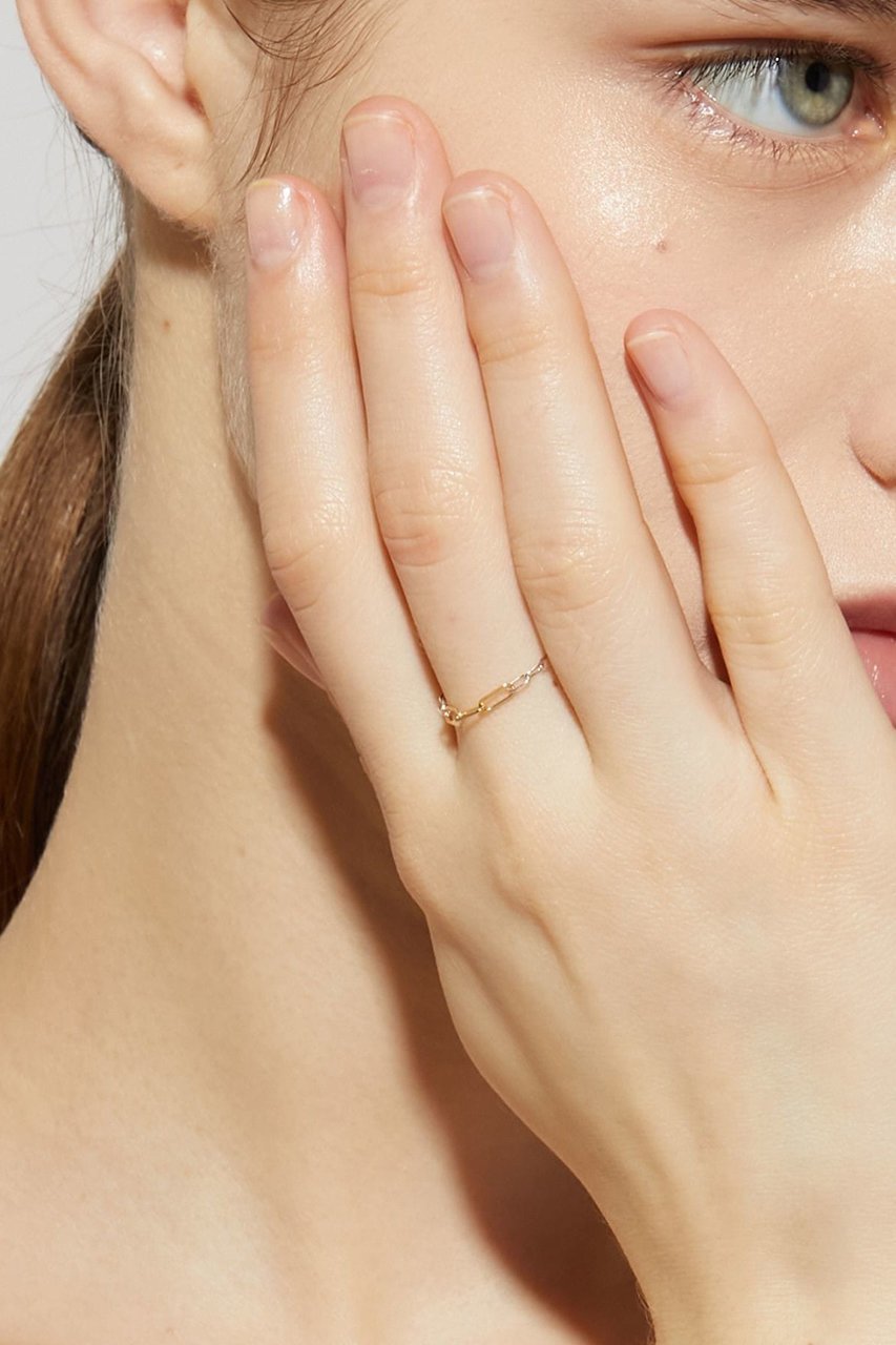 【アルティーダ ウード/ARTIDA OUD】のbasic K18 シルバーコンビ チェーン リング 人気、トレンドファッション・服の通販 founy(ファニー) 　ファッション　Fashion　レディースファッション　Fashion for Women　ジュエリー　Jewelry　ファッションリング　Fashion Rings　コンビ　Combo, Combination Style　シルバー　Silver, Metallic Silver　チェーン　Chain, Chain Strap　モダン　Modern, Contemporary　再入荷　Restock / Back in Stock　other-7|ID: prp329100004937229 ipo3291000000037048047