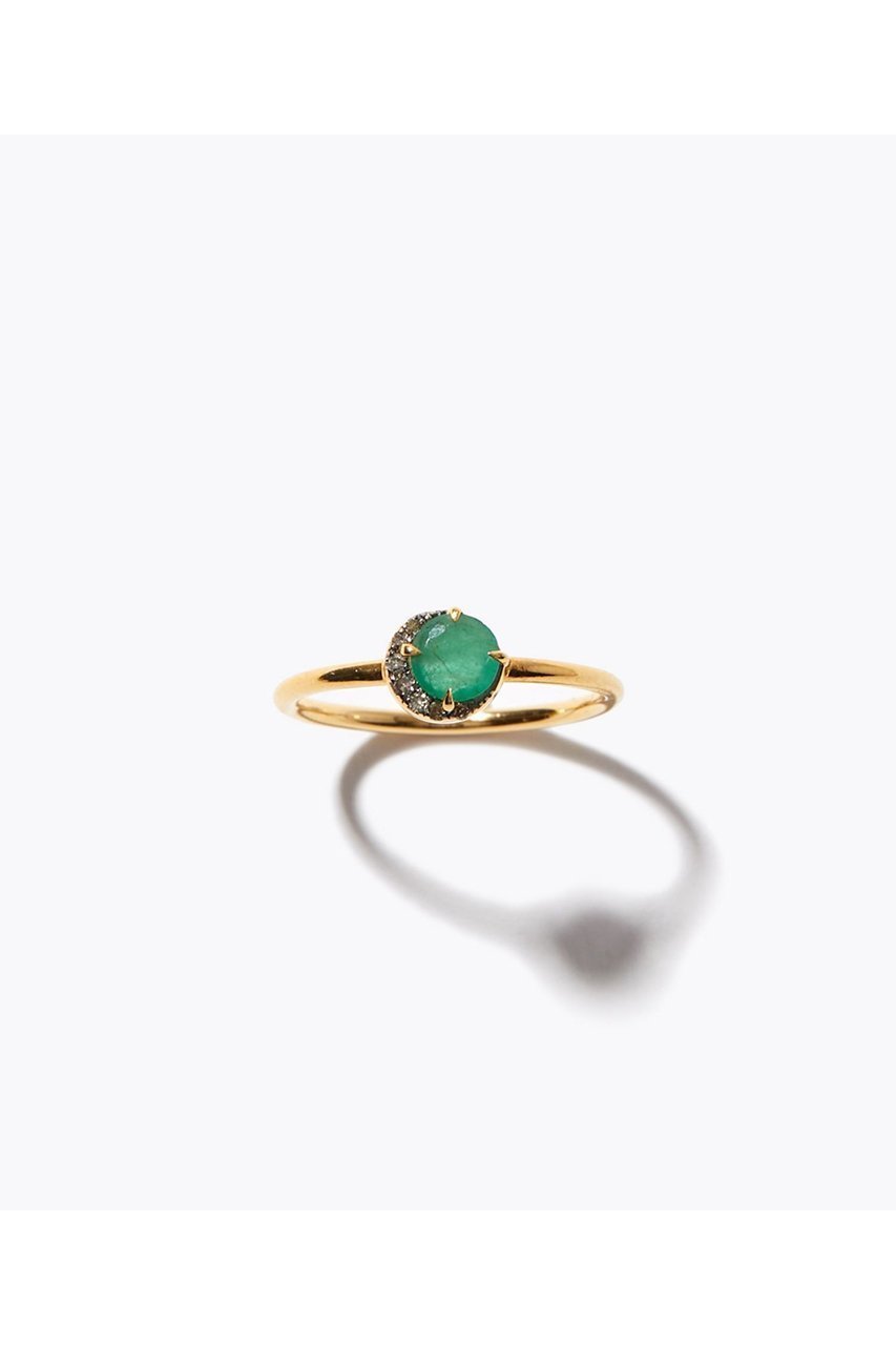 【アルティーダ ウード/ARTIDA OUD】のelafonisi エメラルド ニュームーン パヴェダイヤモンド リング インテリア・キッズ・メンズ・レディースファッション・服の通販 founy(ファニー) 　ファッション　Fashion　レディースファッション　Fashion for Women　コーティング　Coating, Coated Finish　シルバー　Silver, Metallic Silver　ダイヤモンド　Diamond, Brilliant Cut　モチーフ　Motif, Design Theme　再入荷　Restock / Back in Stock　エレガント 上品　Elegant　グリーン|ID: prp329100004937239 ipo3291000000037048121