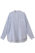 【スリー ドッツ/three dots】のShirring swell シャツ 人気、トレンドファッション・服の通販 founy(ファニー) ファッション Fashion レディースファッション Fashion for Women トップス・カットソー Cut & Sew Tops シャツ・ブラウス・オフィスカジュアル Elegant Blouses & Button-Ups ロングTシャツ・Tシャツ Longline T-Shirts & Tees カットソー・ベーシックTシャツ Cut-and-Sewn Tops / Stretch Tees & Basics おすすめ Recommended / Our Picks シャーリング Shirring, Ruched シンプル Simple, Minimal スリーブ Sleeve, Long Sleeve / Short Sleeve モダン Modern, Contemporary ロング Long, Long-Length 新作・新入荷 New Arrivals / New In 無地 Plain, Solid Color thumbnail ホワイト/ブルー|ID: prp329100004937303 ipo3291000000037048540