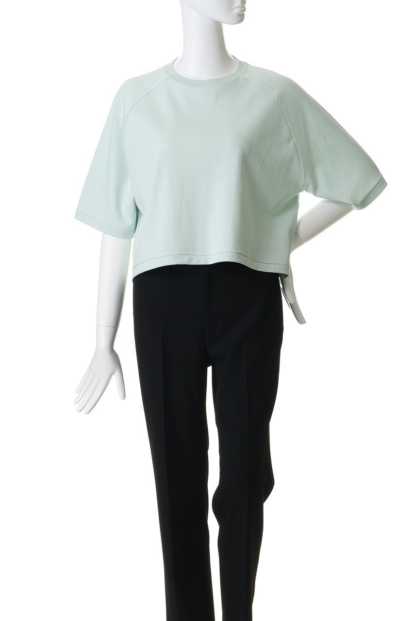 【スリー ドッツ/three dots】のダブルニットスーピマ クロップドTシャツ 人気、トレンドファッション・服の通販 founy(ファニー) 　ファッション　Fashion　レディースファッション　Fashion for Women　トップス・カットソー　Cut & Sew Tops　ニット　Knit Tops & Sweaters　シャツ・ブラウス・オフィスカジュアル　Elegant Blouses & Button-Ups　ロングTシャツ・Tシャツ　Longline T-Shirts & Tees　カットソー・ベーシックTシャツ　Cut-and-Sewn Tops / Stretch Tees & Basics　クロップド　Cropped, Short Length　ショート　Short, Short Length　スリーブ　Sleeve, Long Sleeve / Short Sleeve　ダブル　Double, Double-Breasted　トレンド　Trend, Trending Now　バランス　Balance, Style Balance　フィット　Fit, Slim Fit　ベーシック　Basic, Essential　新作・新入荷　New Arrivals / New In　other-2|ID: prp329100004937304 ipo3291000000037048550