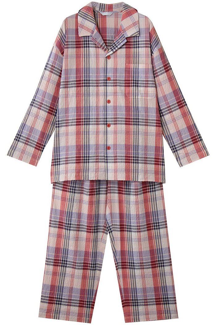 【キッドブルー/KID BLUE】の26シャーリングチェックパジャマ インテリア・キッズ・メンズ・レディースファッション・服の通販 founy(ファニー) https://founy.com/ ファッション Fashion レディースファッション Fashion for Women トップス・カットソー Cut & Sew Tops サッカー Seersucker, Summer Fabric シャーリング Shirring, Ruched チェック Check, Plaid, Tartan パジャマ Pajamas, Sleepwear リラックス Relax, Relaxed Fit 人気 Popular, Best Seller 夏 Summer 新作・新入荷 New Arrivals / New In |ID: prp329100004937309 ipo3291000000037048579