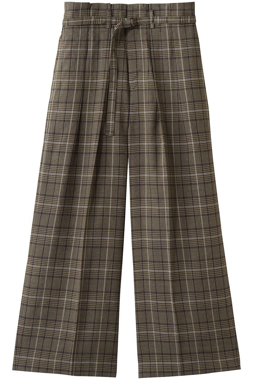 【プルミエ アロンディスモン/1er Arrondissement】のリネンビスコーストラウザー インテリア・キッズ・メンズ・レディースファッション・服の通販 founy(ファニー) 　ファッション　Fashion　レディースファッション　Fashion for Women　パンツ　Pants & Trousers　リネン　Linen, Linen Fabric　ワイド　Wide, Wide Fit　エレガント 上品　Elegant　新作・新入荷　New Arrivals / New In　チェック|ID: prp329100004937311 ipo3291000000037048598