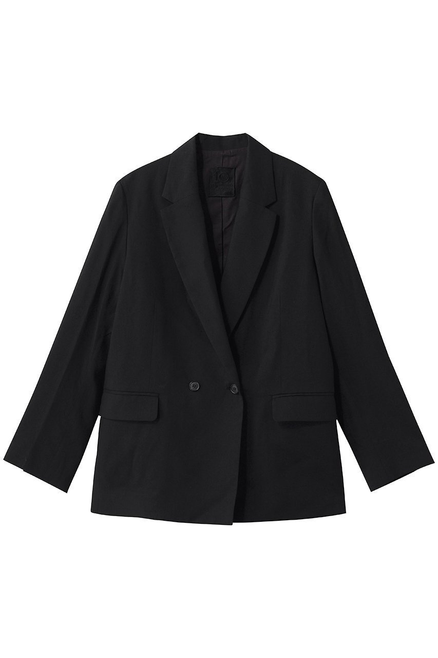 【プルミエ アロンディスモン/1er Arrondissement】のリネンビスコースジャケット インテリア・キッズ・メンズ・レディースファッション・服の通販 founy(ファニー) 　ファッション　Fashion　レディースファッション　Fashion for Women　アウター　Coat / Outerwear Collection　レディースジャケット・軽アウター　Jackets　シェイプ　Shape, Slim Fit　ジャケット　Jacket, Outerwear　マニッシュ　Mannish, Boyish　リネン　Linen, Linen Fabric　エレガント 上品　Elegant　新作・新入荷　New Arrivals / New In　ブラック|ID: prp329100004937312 ipo3291000000037048605