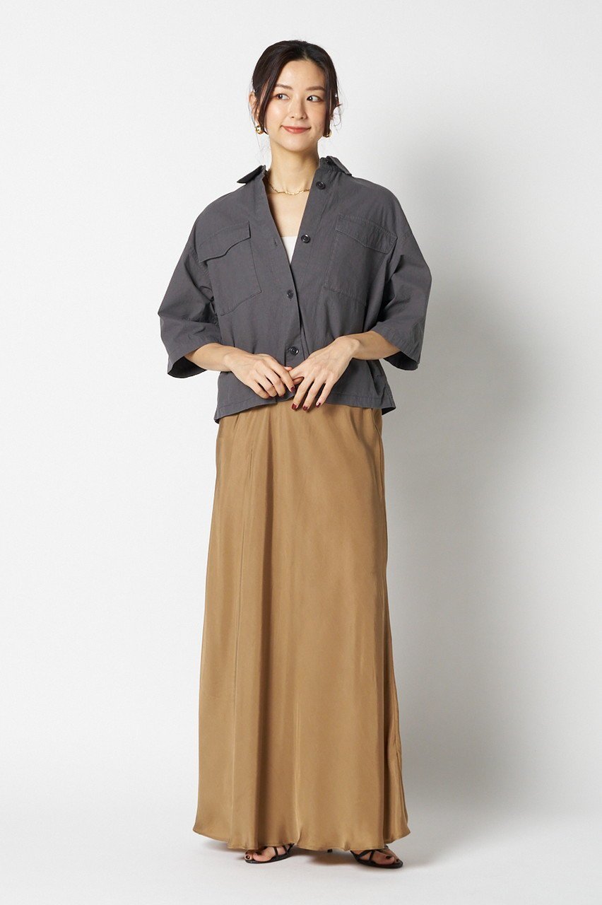 【エリオポール/heliopole】のキュプラマキシフレアスカート 人気、トレンドファッション・服の通販 founy(ファニー) 　ファッション　Fashion　レディースファッション　Fashion for Women　スカート　Skirts　Aライン・フレアスカート　A-Line & Flared Skirts　ロングスカート　Long Skirts / Maxi & Midi Skirts　なめらか　Smooth, Silky Texture　キュプラ　Cupro, Eco Fabric　フレア　Flare, Flared　マキシ　Maxi, Full Length　ロング　Long, Long-Length　新作・新入荷　New Arrivals / New In　other-8|ID: prp329100004937317 ipo3291000000037048648