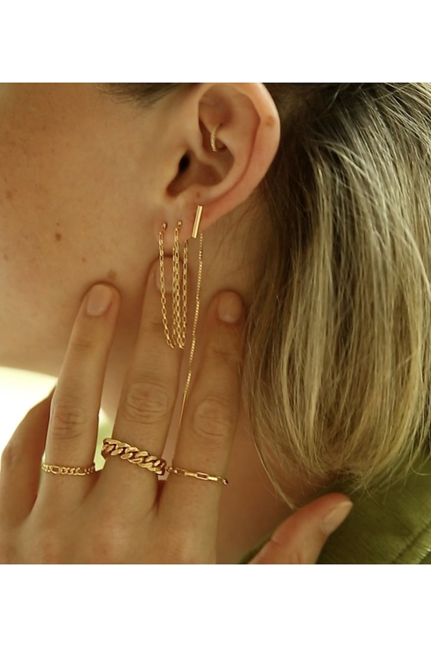 【デイジー ロンドン/DAISY LONDON】のEstee Lalonde T Bar Box Chain ピアス 人気、トレンドファッション・服の通販 founy(ファニー) 　ファッション　Fashion　レディースファッション　Fashion for Women　ジュエリー　Jewelry　ファッションリング　Fashion Rings　イヤリング・フープ・ドロップタイプ　Hoop, Drop & Clip Earrings　イヤリング　Earrings　モダン　Modern, Contemporary　モチーフ　Motif, Design Theme　再入荷　Restock / Back in Stock　other-6|ID: prp329100004937350 ipo3291000000037048854