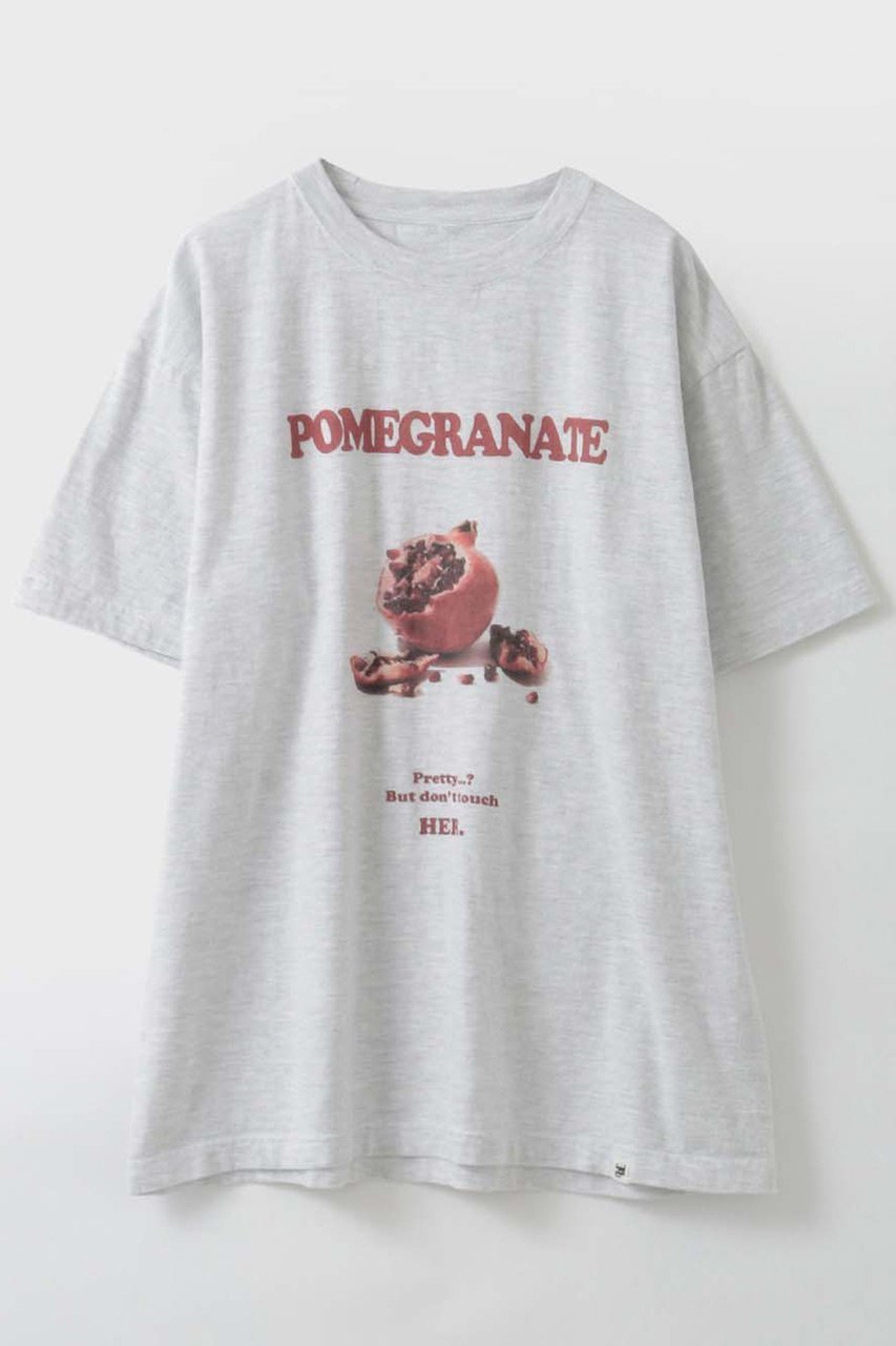 【ハー/HER.】の【4/23 12:00販売開始】POMEGRANATE T-shirt インテリア・キッズ・メンズ・レディースファッション・服の通販 founy(ファニー) 　ファッション　Fashion　レディースファッション　Fashion for Women　トップス・カットソー　Cut & Sew Tops　シャツ・ブラウス・オフィスカジュアル　Elegant Blouses & Button-Ups　ロングTシャツ・Tシャツ　Longline T-Shirts & Tees　カットソー・ベーシックTシャツ　Cut-and-Sewn Tops / Stretch Tees & Basics　ショート　Short, Short Length　スリーブ　Sleeve, Long Sleeve / Short Sleeve　ヴィンテージ　Vintage Style　新作・新入荷　New Arrivals / New In　グレー|ID: prp329100004937412 ipo3291000000037049304