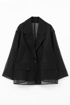 【ハー/HER.】の【4/23 12:00販売開始】オーガンジーシアージャケット ブラック|ID: prp329100004937420 ipo3291000000037049373