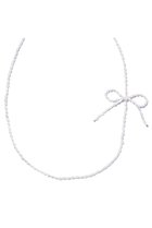 【ルボンボン/les bonbon】のbow pearl ロングネックレス ホワイト|ID: prp329100004937462 ipo3291000000037049662