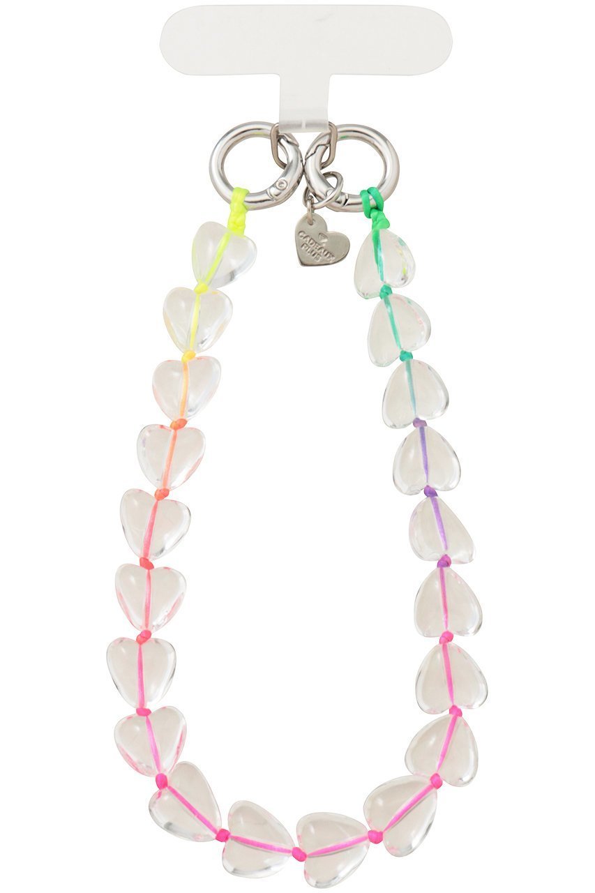 【カドー/CADEAUX】の【CADEAUX PLUS】 クリアハート スマホストラップ インテリア・キッズ・メンズ・レディースファッション・服の通販 founy(ファニー) 　ファッション　Fashion　レディースファッション　Fashion for Women　アクセサリー　Fashion Accessories　チャーム　Charm, Pendant　デニム　Denim, Jeans Material　ポケット　Pocket, Pocket Detail　人気　Popular, Best Seller　新作・新入荷　New Arrivals / New In　春　Spring　レインボー|ID: prp329100004937487 ipo3291000000037049817