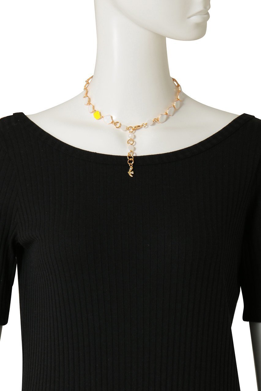 【セシル エ ジャンヌ/CECILE ET JEANNE】のエマイユ ホワイト×イエロー プレートネックレス 人気、トレンドファッション・服の通販 founy(ファニー) 　ファッション　Fashion　レディースファッション　Fashion for Women　ジュエリー　Jewelry　ネックレス　Necklaces & Pendants　イエロー　Yellow　エナメル　Patent Leather　コレクション　Collection, Seasonal Line　ネックレス　Necklace, Pendant Necklace　プレート　Plate, Dish　モノトーン　Monotone, Black and White　other-6|ID: prp329100004937500 ipo3291000000037049917