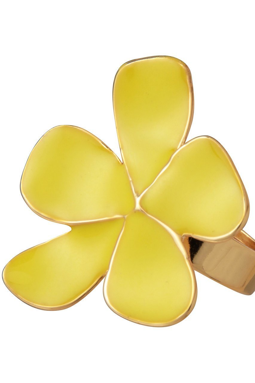 【セシル エ ジャンヌ/CECILE ET JEANNE】のエマイユ イエロー フルールリング 人気、トレンドファッション・服の通販 founy(ファニー) 　ファッション　Fashion　レディースファッション　Fashion for Women　おすすめ　Recommended / Our Picks　アクセサリー　Fashion Accessories　イエロー　Yellow　イヤリング　Earrings　エナメル　Patent Leather　エレガント 上品　Elegant　シンプル　Simple, Minimal　プレート　Plate, Dish　人気　Popular, Best Seller　other-5|ID: prp329100004937501 ipo3291000000037049925