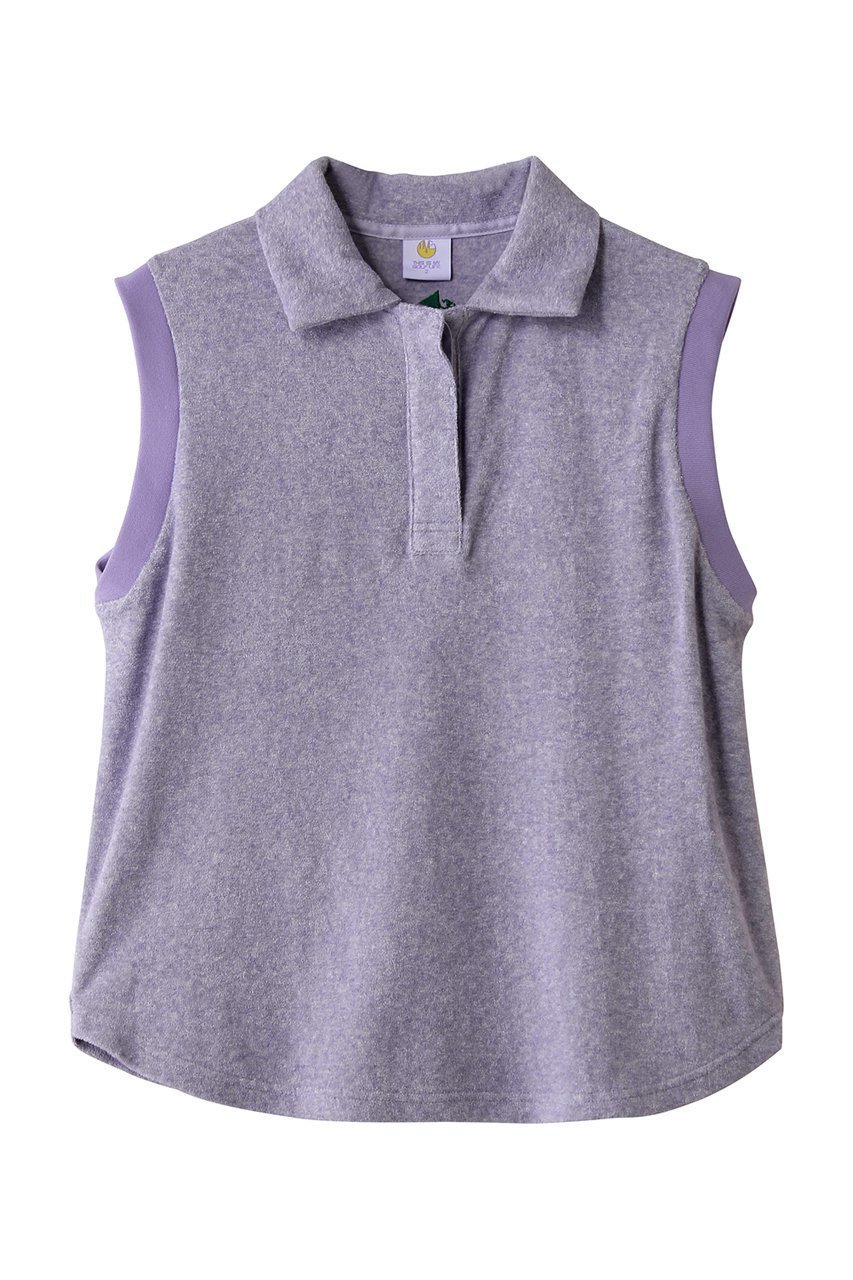 【ティーエムジー/TMG】のノースリーブパイルシャツ インテリア・キッズ・メンズ・レディースファッション・服の通販 founy(ファニー) 　ファッション　Fashion　レディースファッション　Fashion for Women　トップス・カットソー　Cut & Sew Tops　キャミソール&ノースリーブ　Camisoles & Sleeveless Tops　シャツ・ブラウス・オフィスカジュアル　Elegant Blouses & Button-Ups　スポーツウェア　Functional & Stylish Sportswear　スポーツ トップス　Athletic Tops / Workout Tops / Training Shirts　ゴルフ　Golf　スポーツ　Sports, Activewear　チューリップ　Tube, Tube Top　フロント　Front, Front Design　リゾート　Resort, Vacation Style　吸水　Absorbent, Quick-Dry　パープル|ID: prp329100004937526 ipo3291000000037050089