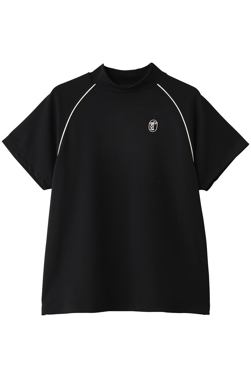 【ティーエムジー/TMG】のモックネックハーフスリーブシャツ インテリア・キッズ・メンズ・レディースファッション・服の通販 founy(ファニー) 　ファッション　Fashion　レディースファッション　Fashion for Women　トップス・カットソー　Cut & Sew Tops　シャツ・ブラウス・オフィスカジュアル　Elegant Blouses & Button-Ups　スポーツウェア　Functional & Stylish Sportswear　スポーツ トップス　Athletic Tops / Workout Tops / Training Shirts　ゴルフ　Golf　スポーツ　Sports, Activewear　モックネック　Mock Neck, Short Turtleneck　夏　Summer　ブラック|ID: prp329100004937527 ipo3291000000037050099