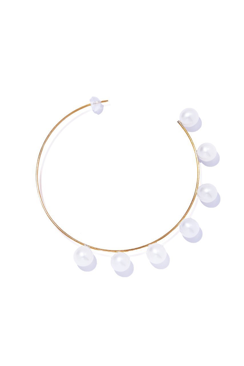 【ルボンボン/les bonbon】のflotter pearl hoop ピアス M 人気、トレンドファッション・服の通販 founy(ファニー) 　ファッション　Fashion　レディースファッション　Fashion for Women　ジュエリー　Jewelry　ファッションリング　Fashion Rings　イヤリング・フープ・ドロップタイプ　Hoop, Drop & Clip Earrings　イヤリング　Earrings　ジャケット　Jacket, Outerwear　パール　Pearl, Pearl Accent　ビッグ　Big, Oversized　フープ　Hoop, Hoop Earrings　モダン　Modern, Contemporary　other-4|ID: prp329100004937530 ipo3291000000037050126
