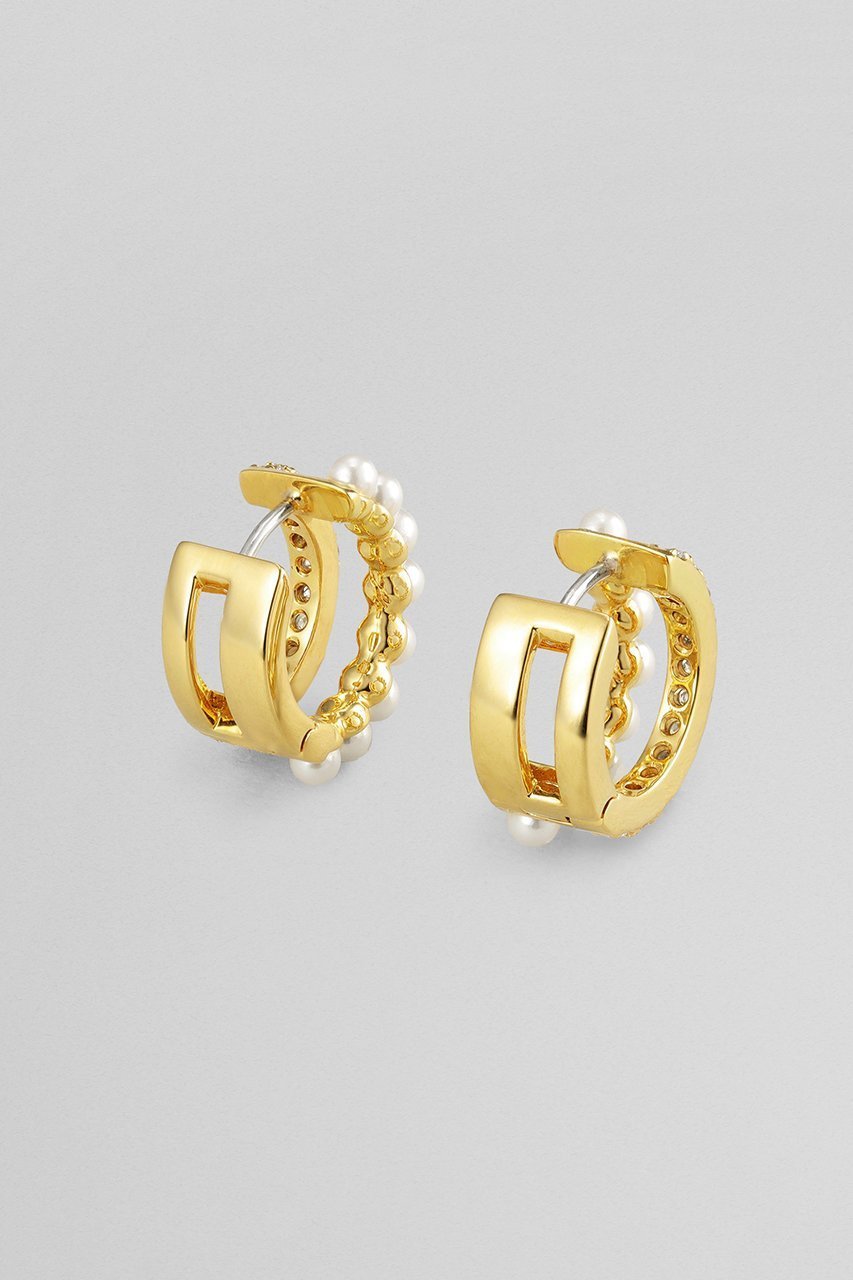 【プラス ヴァンドーム/Plus Vendome】の【ELLE SHOP限定】パール×キュービックジルコニア キャッチレスピアス 人気、トレンドファッション・服の通販 founy(ファニー) 　ファッション　Fashion　レディースファッション　Fashion for Women　ジュエリー　Jewelry　ファッションリング　Fashion Rings　イヤリング・フープ・ドロップタイプ　Hoop, Drop & Clip Earrings　イヤリング　Earrings　クリスタル　Crystal, Swarovski　コンビ　Combo, Combination Style　ストール　Stole, Wrap　パール　Pearl, Pearl Accent　other-5|ID: prp329100004937534 ipo3291000000037050156