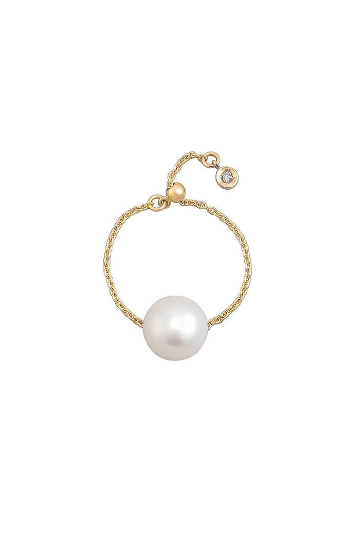 【プラス ヴァンドーム/Plus Vendome】のPEARL K10 チェーンリング インテリア・キッズ・メンズ・レディースファッション・服の通販 founy(ファウニー) https://founy.com/ ファッション Fashion レディースファッション Fashion for Women イエロー Yellow ダイヤモンド Diamond, Brilliant Cut チェーン Chain, Chain Strap パール Pearl, Pearl Accent フォルム Silhouette, Form |ID: prp329100004937543 ipo3291000000037050205
