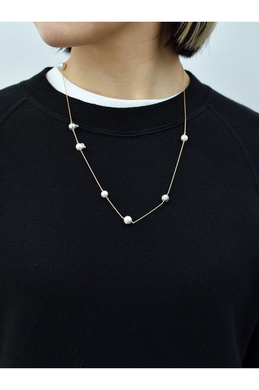 【ザ ストア バイ シー/THE STORE by C】の【別注】【AYUS】チェーン×パールネックレス50cm 人気、トレンドファッション・服の通販 founy(ファニー) 　ファッション　Fashion　レディースファッション　Fashion for Women　ジュエリー　Jewelry　ネックレス　Necklaces & Pendants　おすすめ　Recommended / Our Picks　ジュエリー　Jewelry, Accessories　スペシャル　Special, Limited Edition　チェーン　Chain, Chain Strap　ネックレス　Necklace, Pendant Necklace　バランス　Balance, Style Balance　バロック　Baroque, Baroque Design　パール　Pearl, Pearl Accent　ランダム　Random, Irregular　エレガント 上品　Elegant　別注　Limited Edition, Custom Order　other-2|ID: prp329100004937571 ipo3291000000037050441