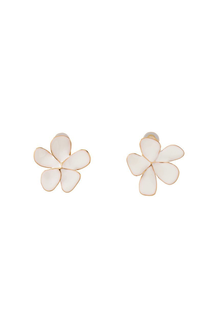 【セシル エ ジャンヌ/CECILE ET JEANNE】のエマイユ ホワイトフルールイヤリング インテリア・キッズ・メンズ・レディースファッション・服の通販 founy(ファニー) 　ファッション　Fashion　レディースファッション　Fashion for Women　ジュエリー　Jewelry　ファッションリング　Fashion Rings　イヤリング・フープ・ドロップタイプ　Hoop, Drop & Clip Earrings　イヤリング　Earrings　ロング　Long, Long-Length　再入荷　Restock / Back in Stock　ホワイト|ID: prp329100004937579 ipo3291000000037050505