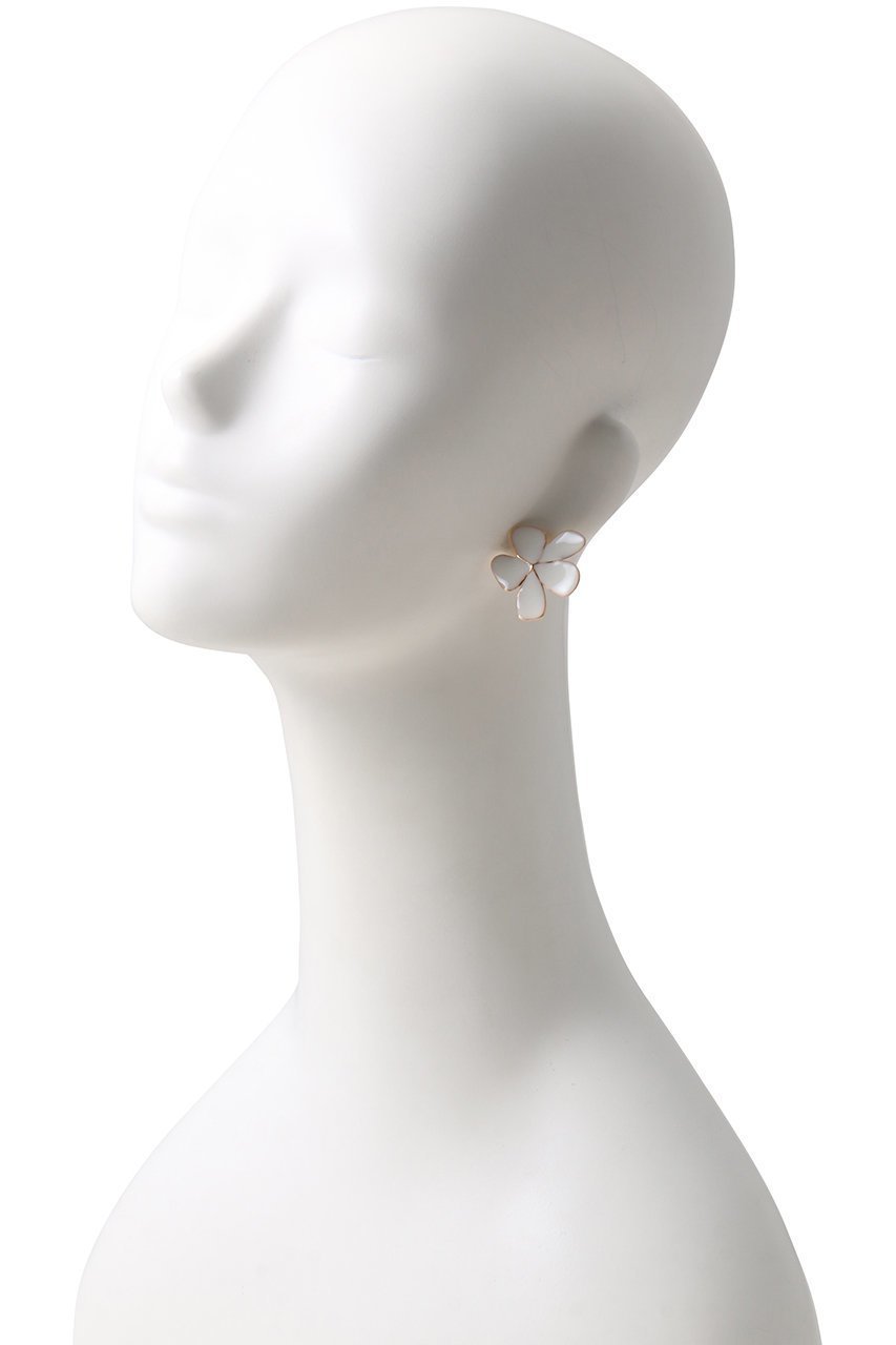 【セシル エ ジャンヌ/CECILE ET JEANNE】のエマイユ ホワイトフルールイヤリング 人気、トレンドファッション・服の通販 founy(ファニー) 　ファッション　Fashion　レディースファッション　Fashion for Women　ジュエリー　Jewelry　ファッションリング　Fashion Rings　イヤリング・フープ・ドロップタイプ　Hoop, Drop & Clip Earrings　イヤリング　Earrings　ロング　Long, Long-Length　再入荷　Restock / Back in Stock　other-3|ID: prp329100004937579 ipo3291000000037050507